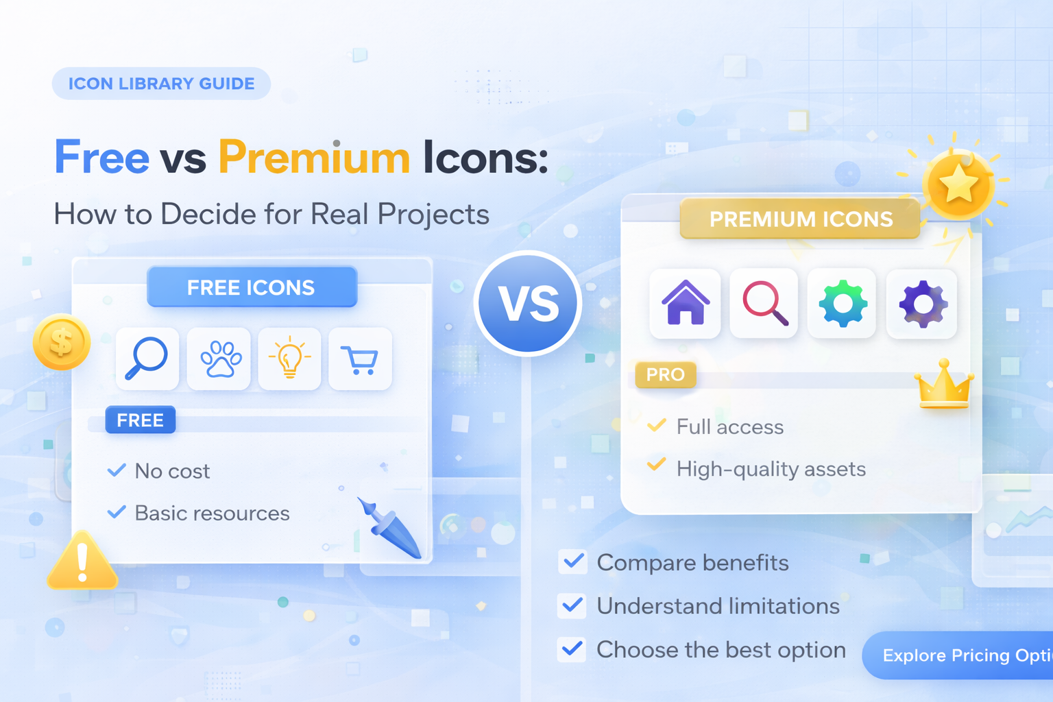 Free vs Premium Icons: How to Decide for Real Projects